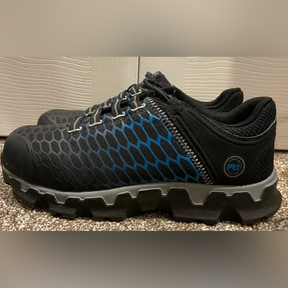 Timberland Pro Womens Powertrain A115 Sport Black Work Sneakers Shoes Sz 10W